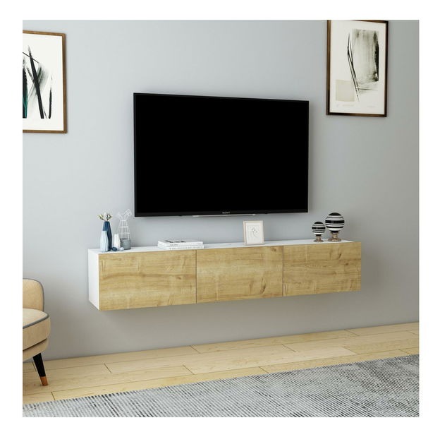 TV stolek/skříňka Dereba (dub bílý)