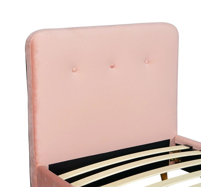 Jednolůžková postel 90 cm Molecular (růžová) (s roštem)