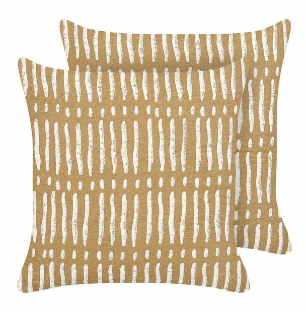 Sada 2 ozdobných polštářů 45 x 45 cm Saliex (béžová)