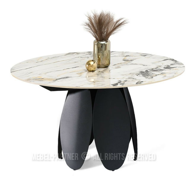 Jídelní stůl Facilidades (mramor + černá)