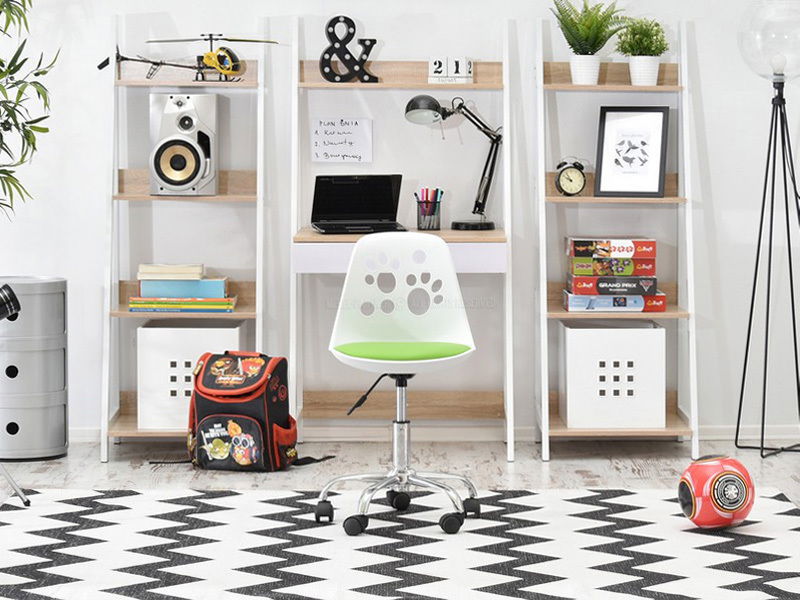 Dětská židle Footy (zelená + chromová)