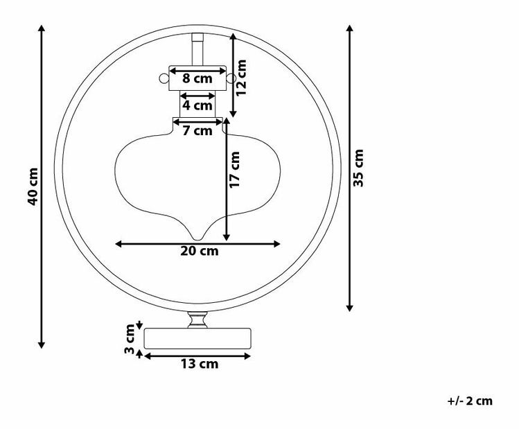 Stolní lampa Soka (zlatá)