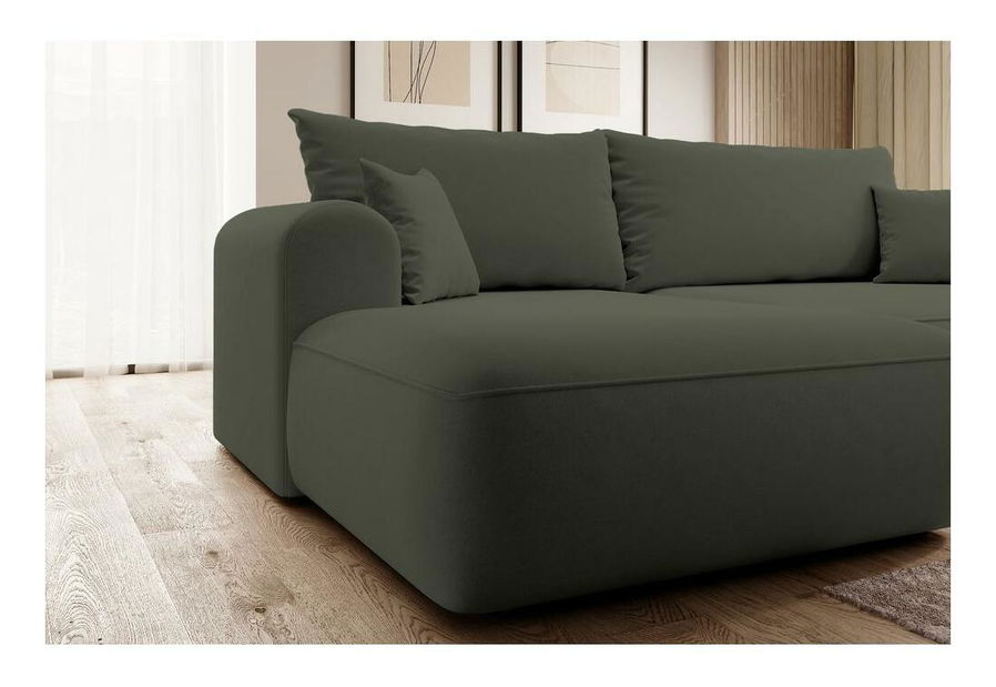 Rohová sedací souprava Olivo I (L) (zelená + černá)