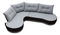 Rohová sedací souprava Adam (světle šedá + černá) (L)
