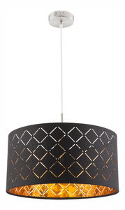 Závěsné svítidlo Clarke 15229H (klasické) (nikl + černá)