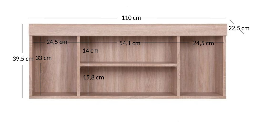Závěsný regál Dalila (dub sonoma)