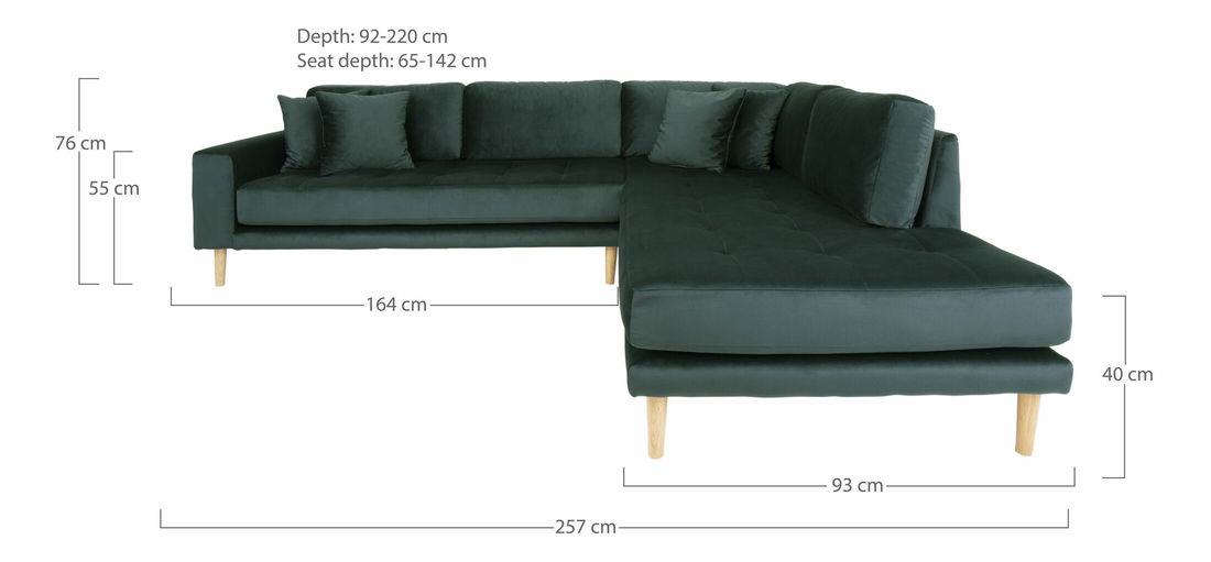 Rohová sedací souprava (P) Lvaveriaora L (zelená)