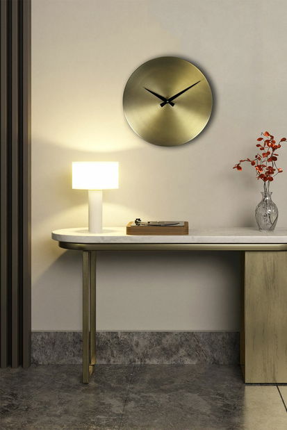 Nástěnné hodiny Silve (ořech + šedá)