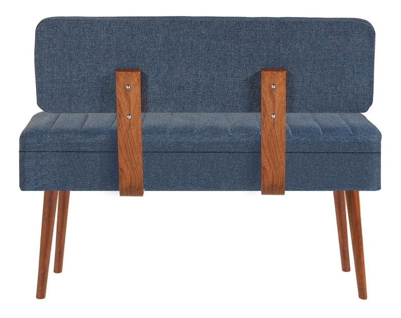 Lavice Vlasta 1 (ořech + tmavě modrá) (s úl. prostorem)