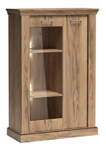 Vitrína Atena 12 (s LED osvětlením) (craft zlatý)