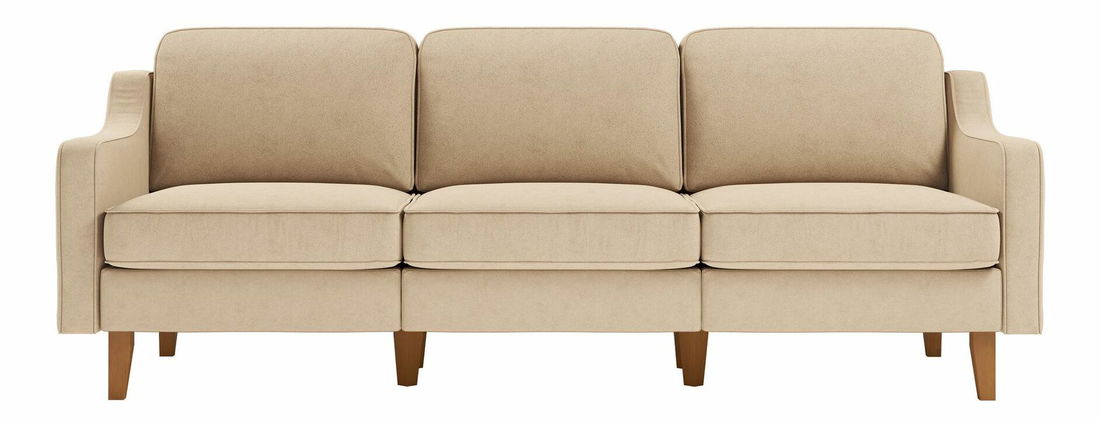 Pohovka trojsedačka Robia E (tmavě modrá + ořech)