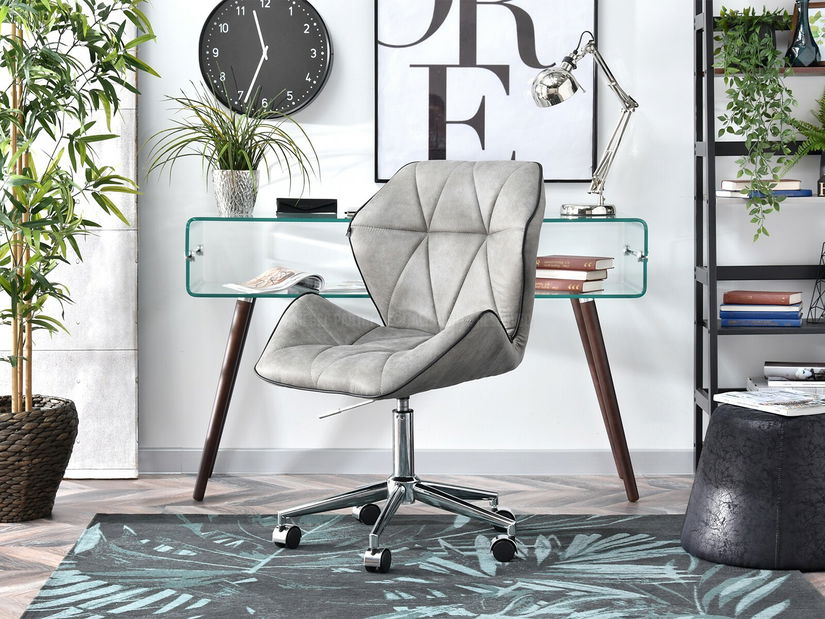 Křeslo Velma M (šedá + chromová)