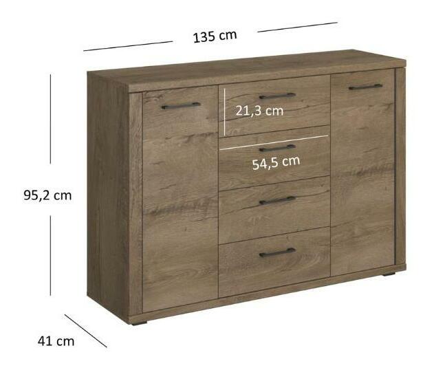 Komoda Clinecas (dub lefkas)