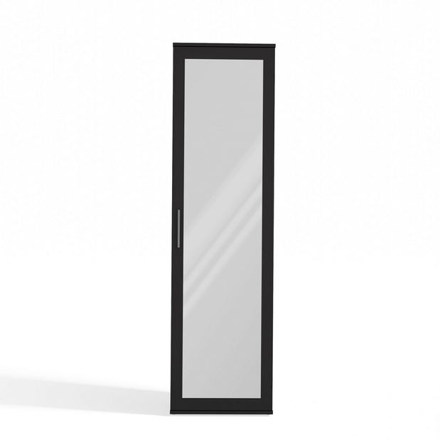 Šatní skříň Dialogos 1 (černá) (se zrcadlem)