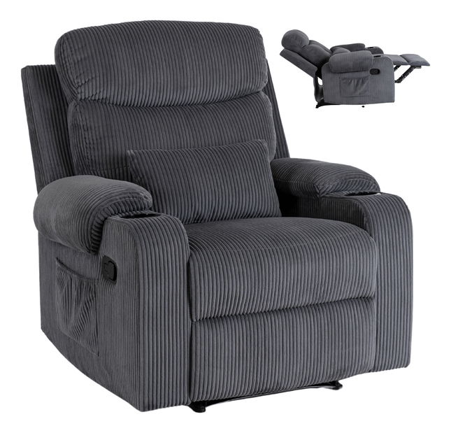 Polohovací křeslo Trigesimo (šedá)