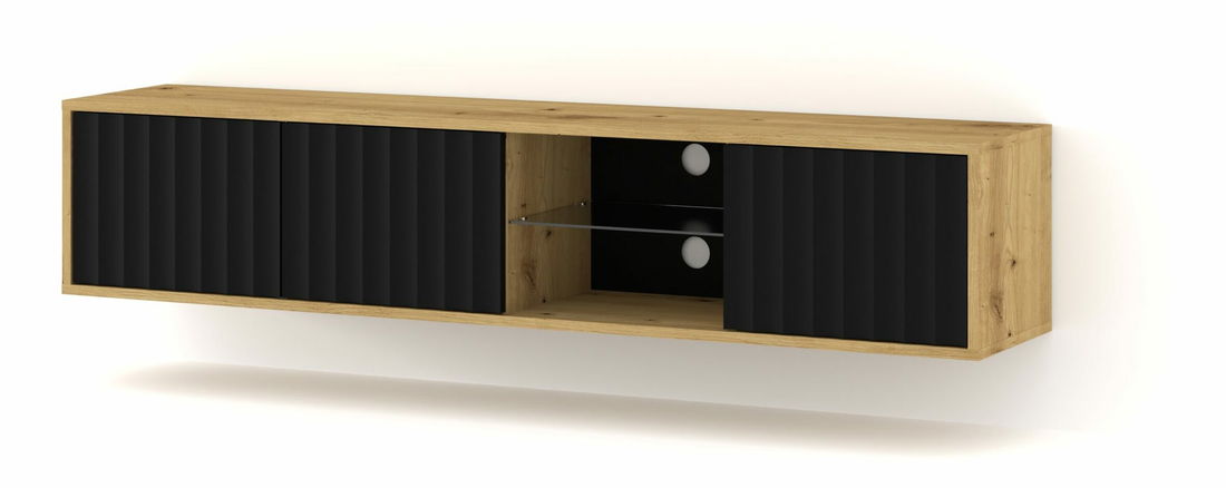 TV stolek/skříňka 156 Vinear (dub artisan + černá)