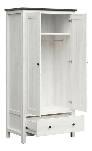 Šatní skříň BRW Hesen SZF2D1S/20/10 (modřín sibiu světlý + borovice larico)