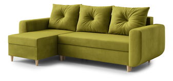  Rohová sedací souprava Eugenie (L) (limetková)