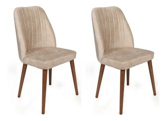 Set 2 židlí Alf (Krémová + Ořech) *bazár *bazar