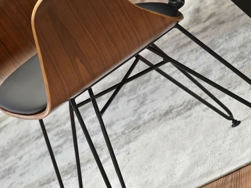 Židle Silk (ořech tmavý + černá)