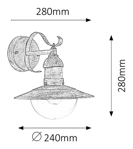 Venkovní svítidlo Oslo 8681 (antická bílá)