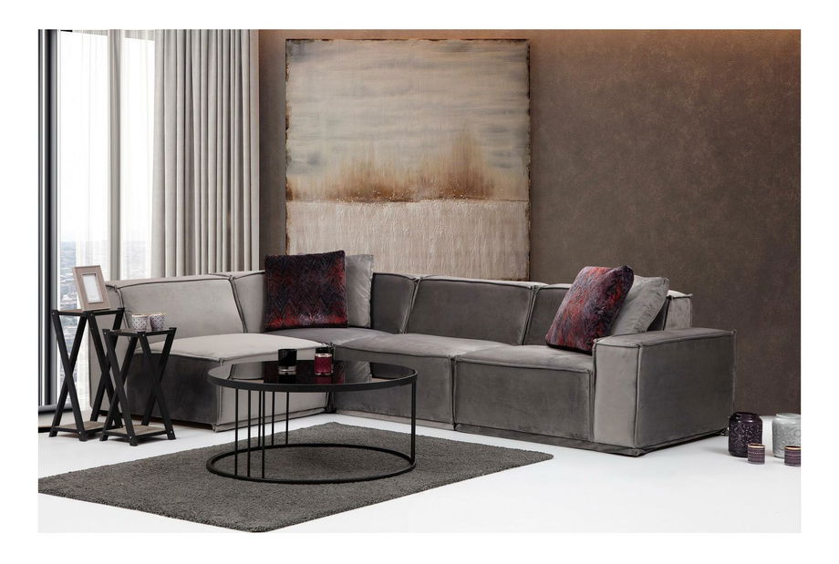 Rohová sedačka Legaletta 7 (šedá) (L)