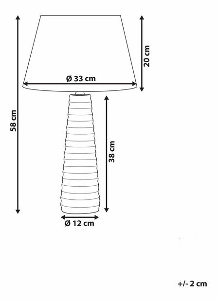 Stolní lampa Vilnius (stříbrná)