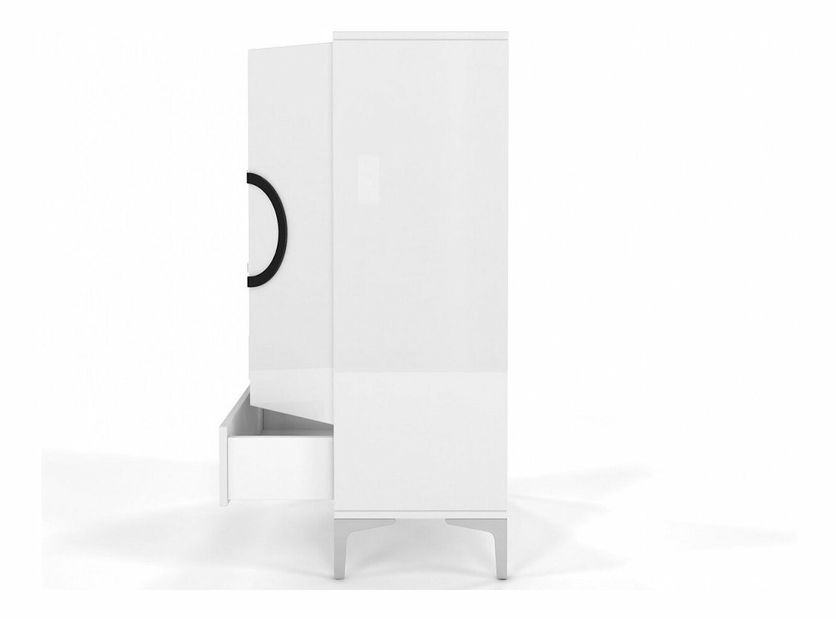 Komoda Naturlig Evenna (vysoký lesk bílý) (vysoká)