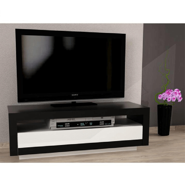 TV stolek/skříňka Ambleside (černá + bílá)