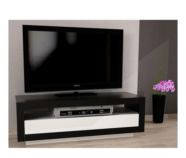 TV stolek/skříňka Ambleside (černá + bílá)