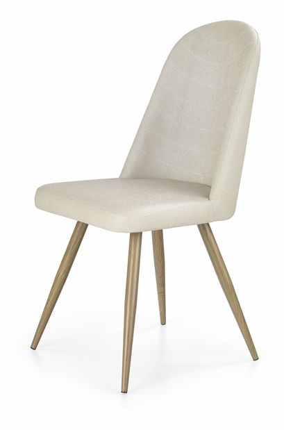 Jídelní židle Sebek (tmavokrémová + dub medový)