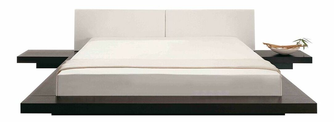 Manželská vodní postel 180 cm Zendaya (tmavé dřevo) (s matrací)