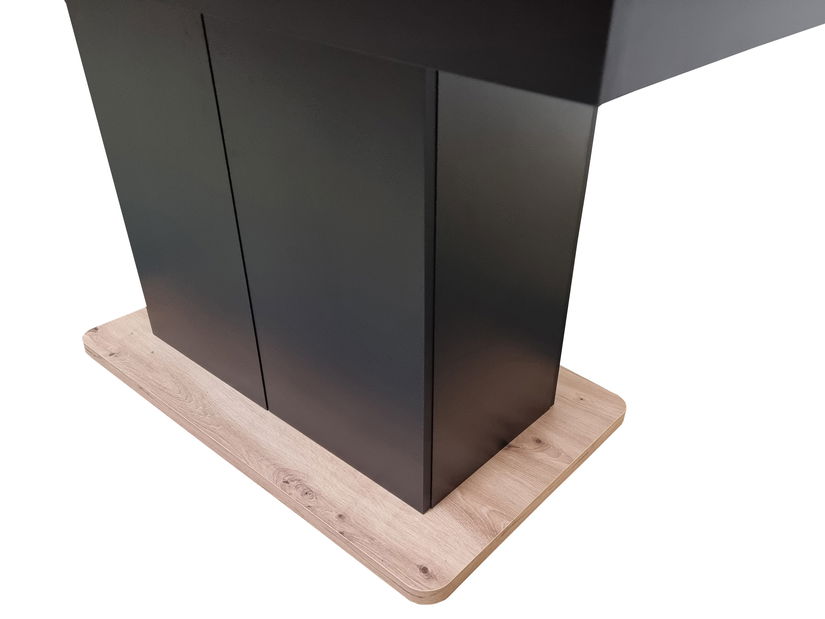 Jídelní stůl Schultz (dub artisan + černá) (pro 4-8 osob)