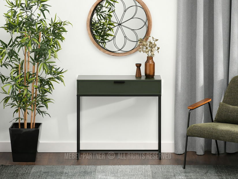 Konzolový stolek Norma M (zelená + černá)