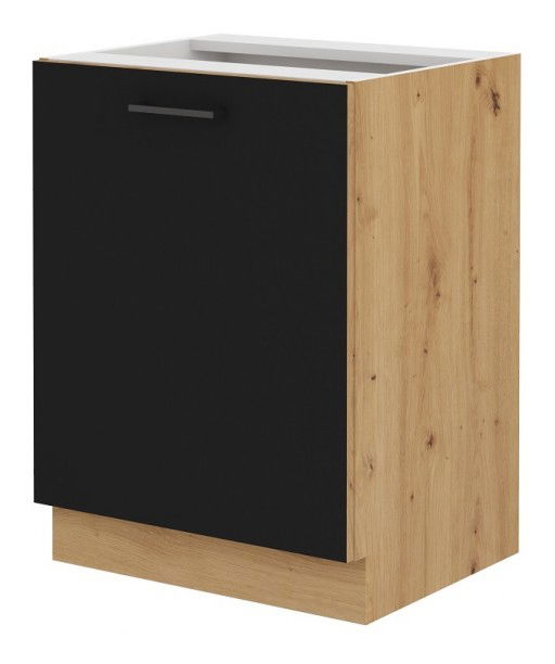 Dolní kuchyňská skříňka Morgan 60 D 2F BB (dub artisan + čierna)