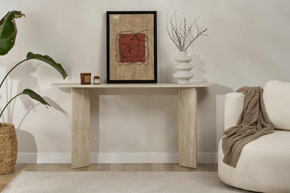 Konzolový stolek Sirinda (travertin)