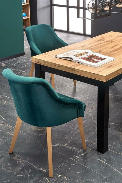 Jídelní stůl Tango (dub craft + černá)