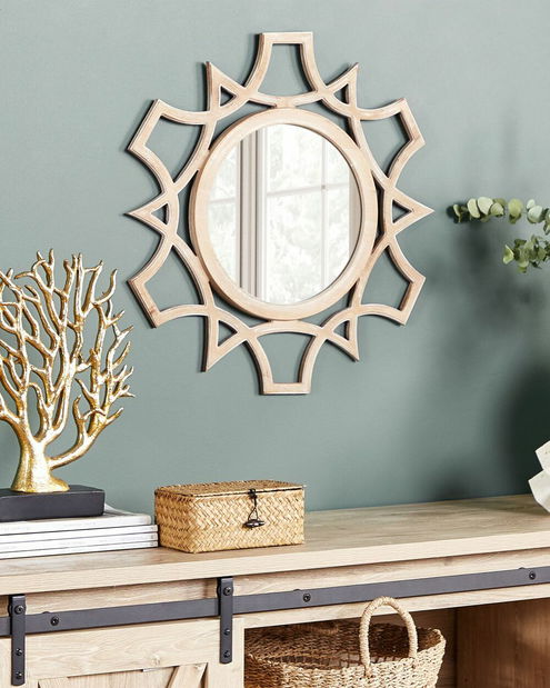 Nástěnné zrcadlo Zaccai (světlé dřevo)