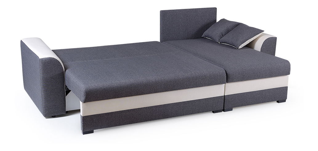 Rohová sedačka Maxtom (šedá + bílá) (P)