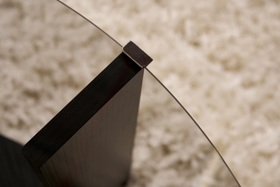 Konferenční stolek Claro (černé dřevo + kouřové sklo)