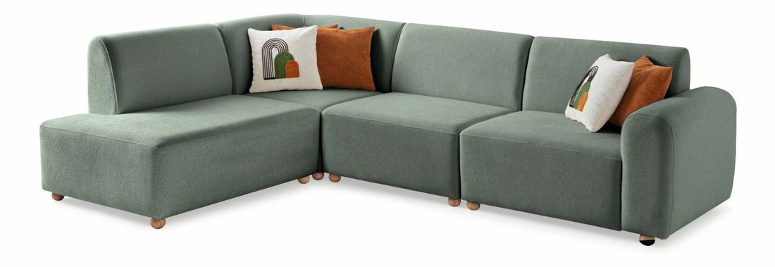 Rohová sedačka Slota (zelená) (L)