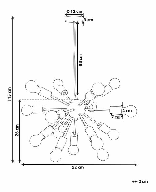 Závěsné svítidlo Barbro (černá)