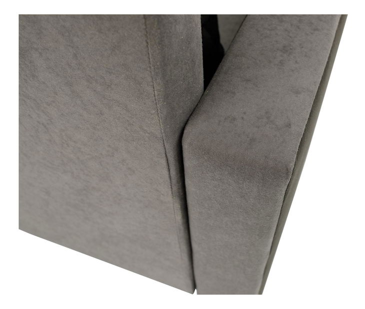 Rohová sedačka ve tvaru U Paulati (šedá + černá) (rozkládací s úl. prostorem)