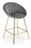 Barová židle Harriet (šedá + zlatá)