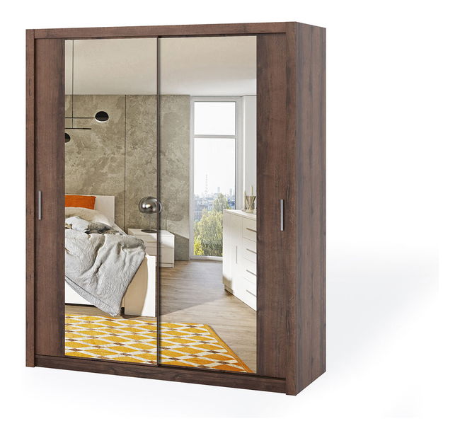 Šatní skříň Bonaparte SZ180 (dub monastery) (se zrcadlem)