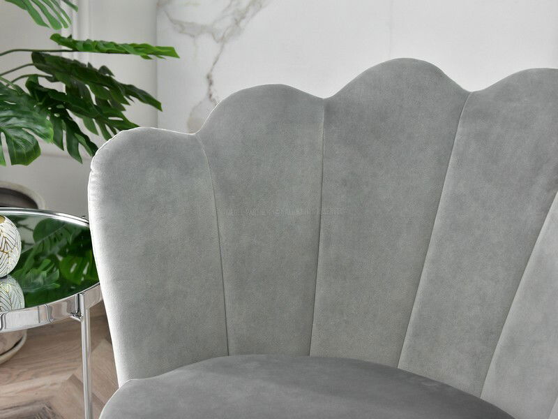 Křeslo Lasair (šedá + zlatá)