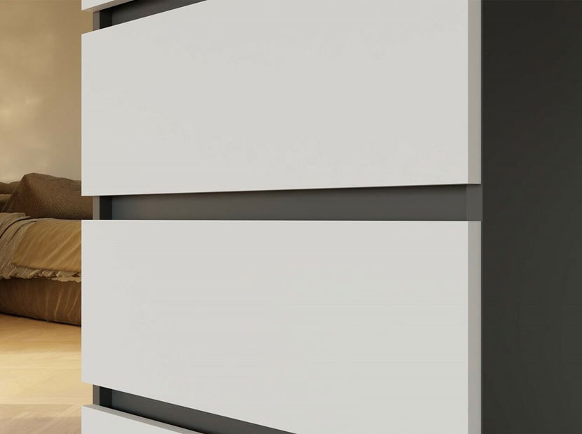 Komoda Musecalo 2 (antracit + bílá)