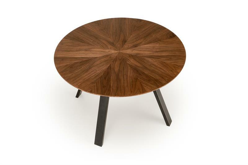 Jídelní stůl Dannon (ořech + černá) (pro 4 osoby)