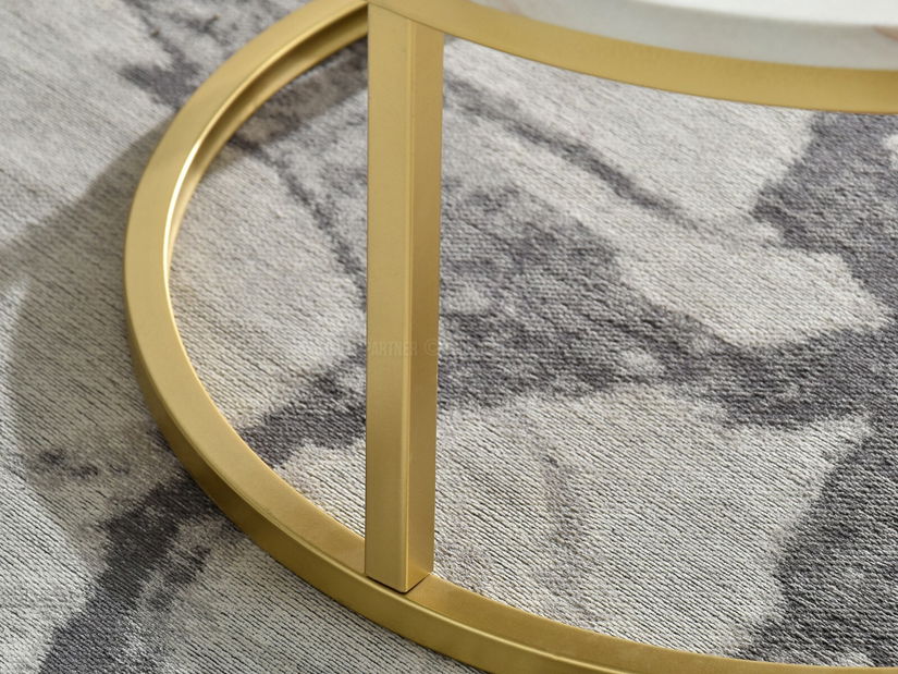 Konferenční stolek Kolja Stolek S (béžová + zlatá)