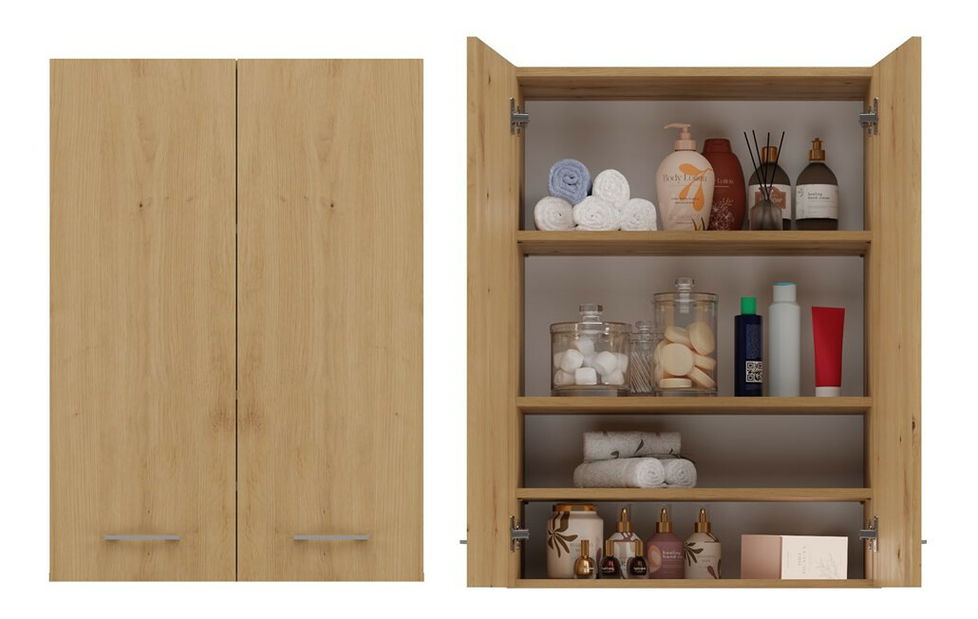 Závěsná koupelnová skříňka Perdieron 2 (dub artisan)